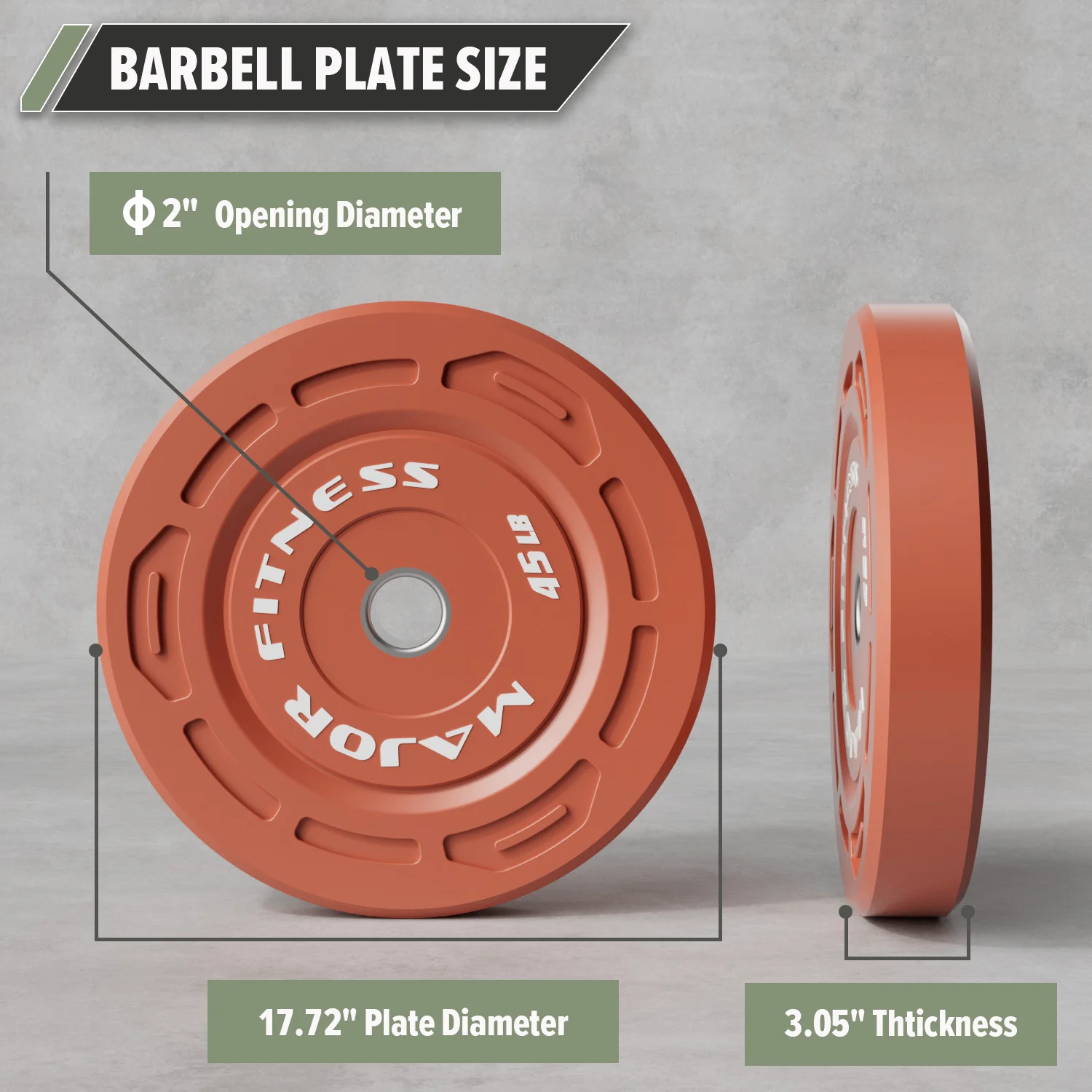 Major Fitness Color Grip Low Bounce Bumper Plates - Image 5