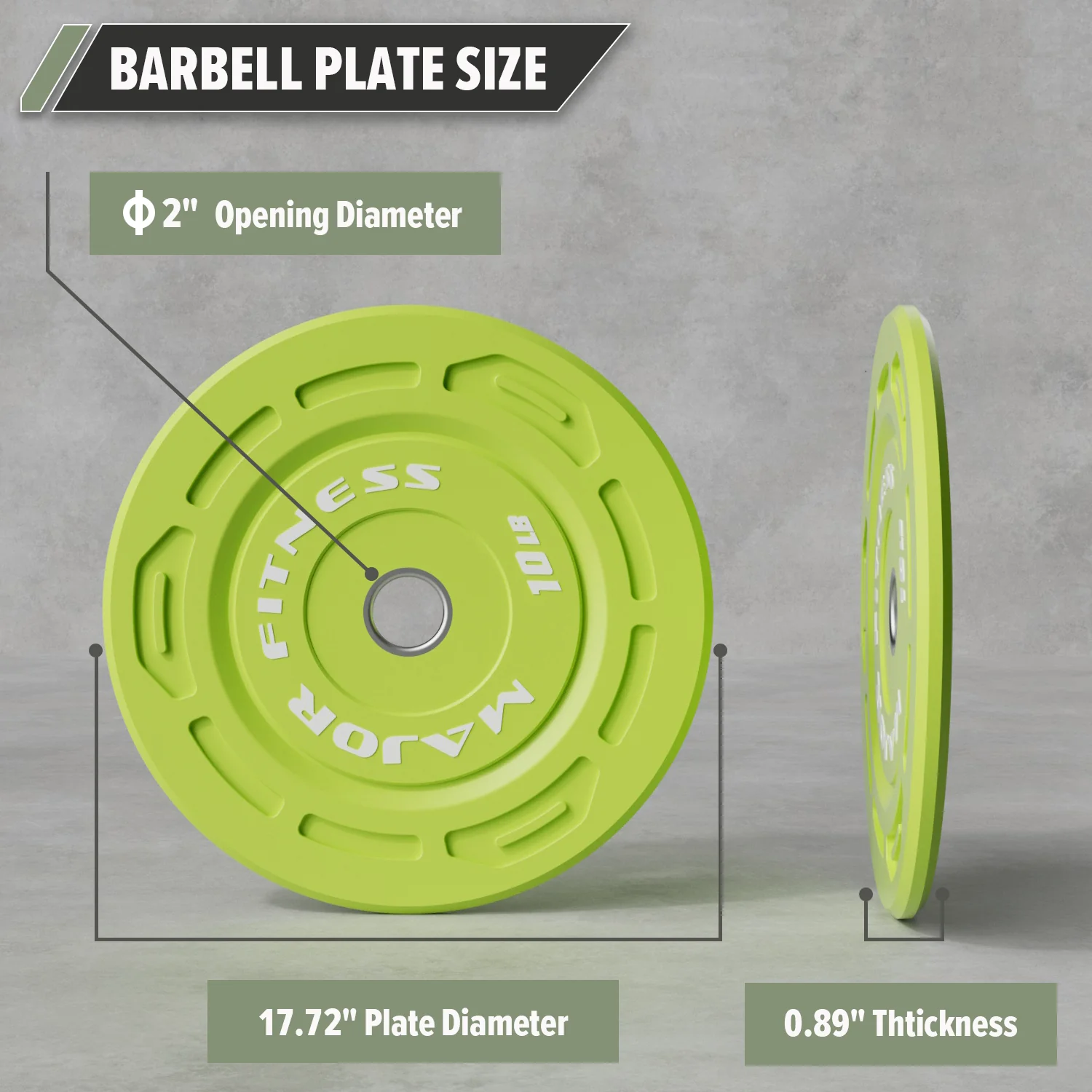 Major Fitness Color Grip Low Bounce Bumper Plates - Image 7