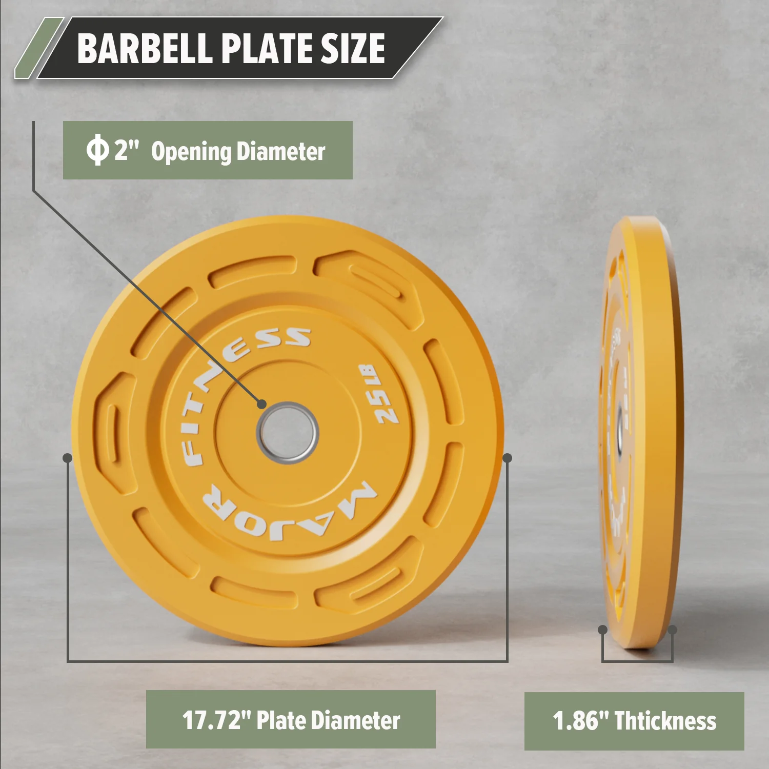 Major Fitness Color Grip Low Bounce Bumper Plates - Image 8