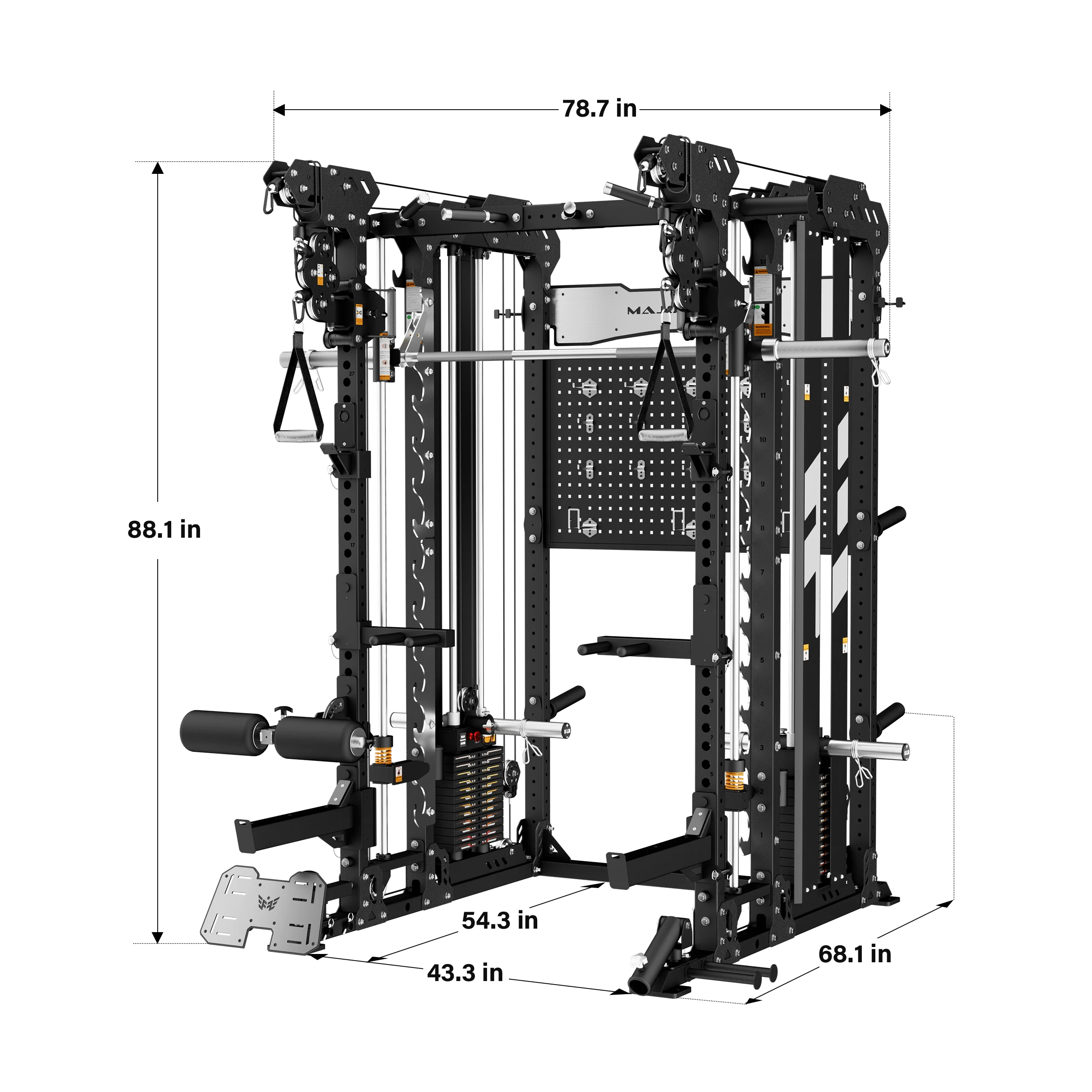 Major Fitness Heritage Series B17 Flying Fortress All-In-One Functional Trainer with Smith Machine - Image 5