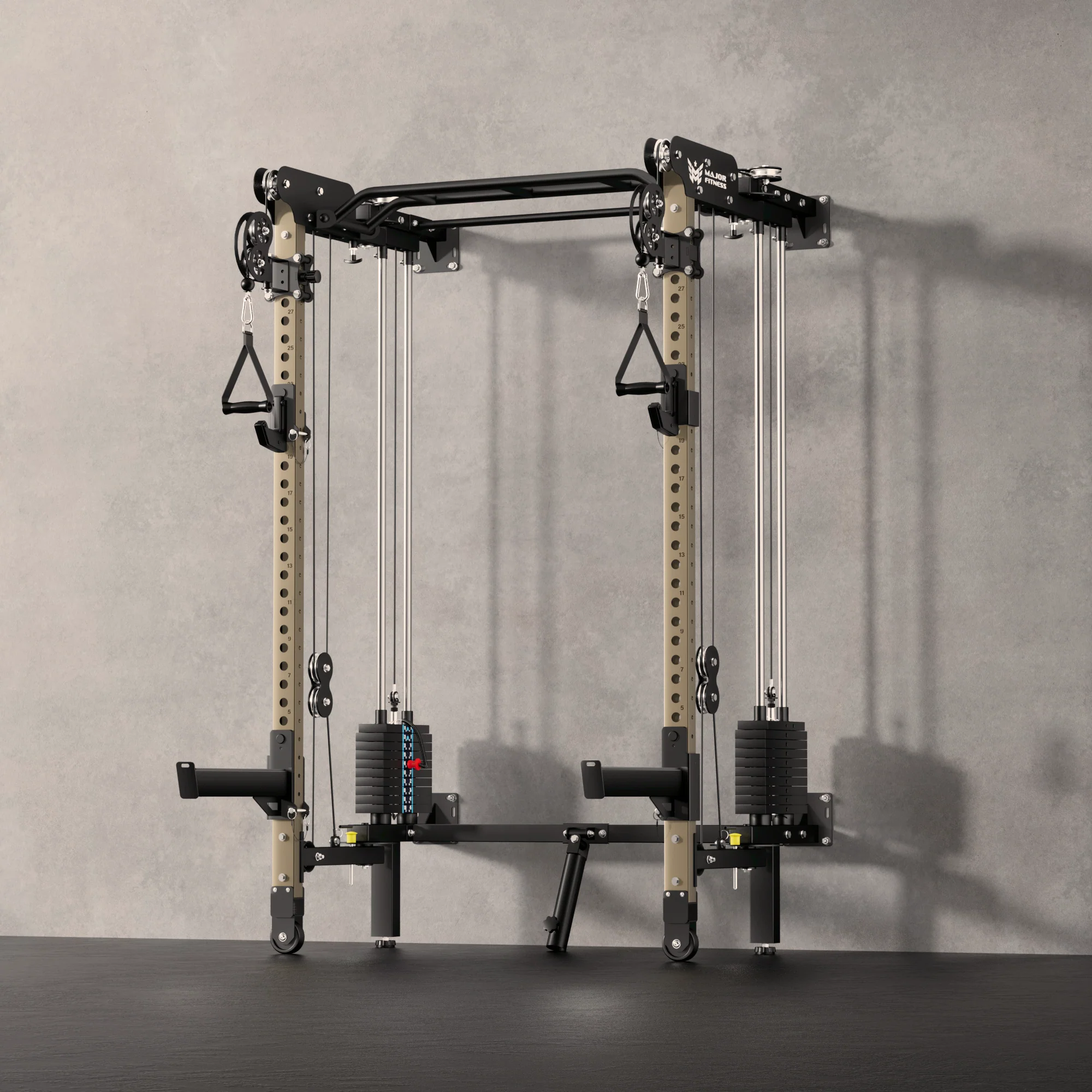 Major Fitness F35 All-In-One Home Gym Wall-Mount Folding Power Rack - Image 10