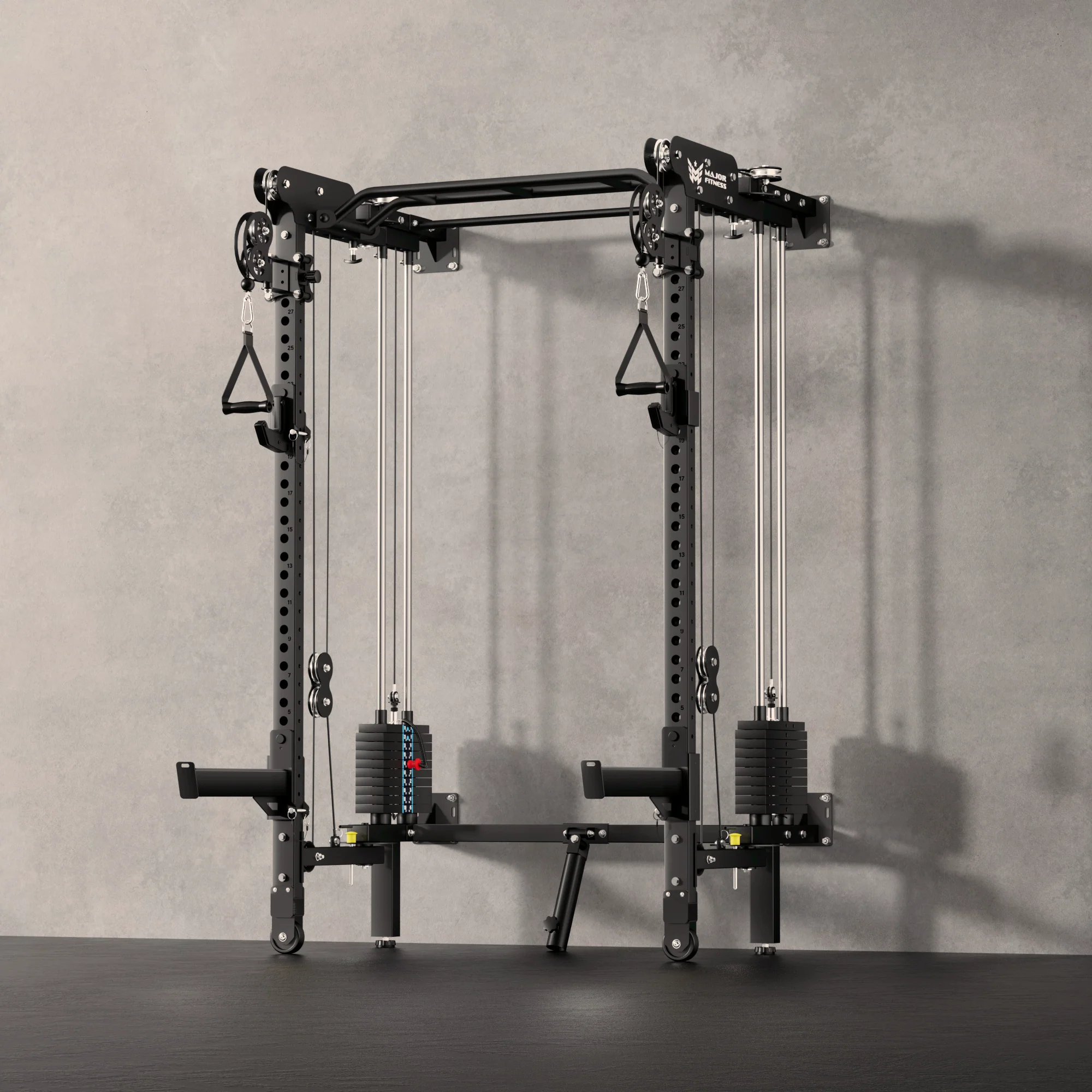 Major Fitness F35 All-In-One Home Gym Wall-Mount Folding Power Rack - Image 8