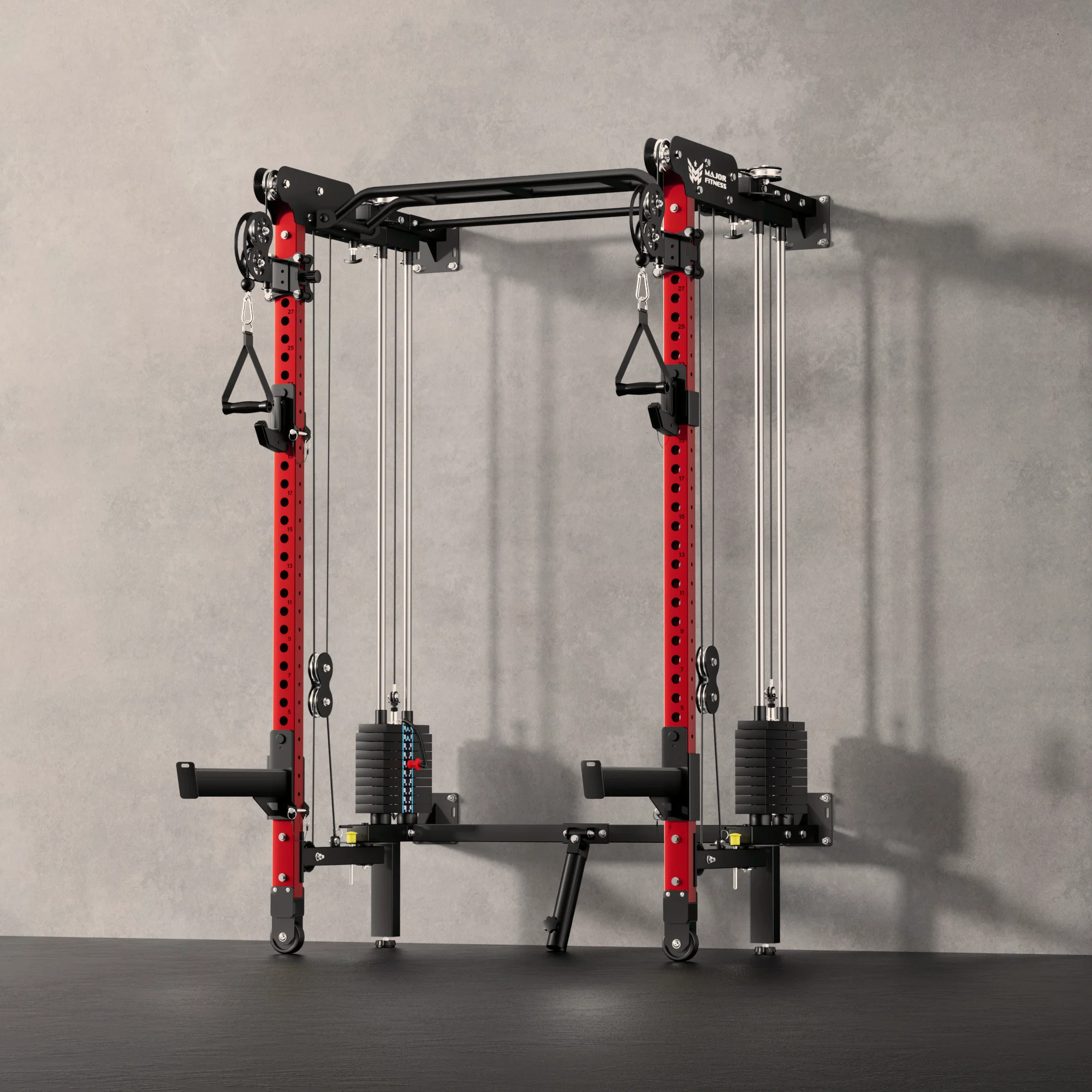Major Fitness F35 All-In-One Home Gym Wall-Mount Folding Power Rack - Image 9