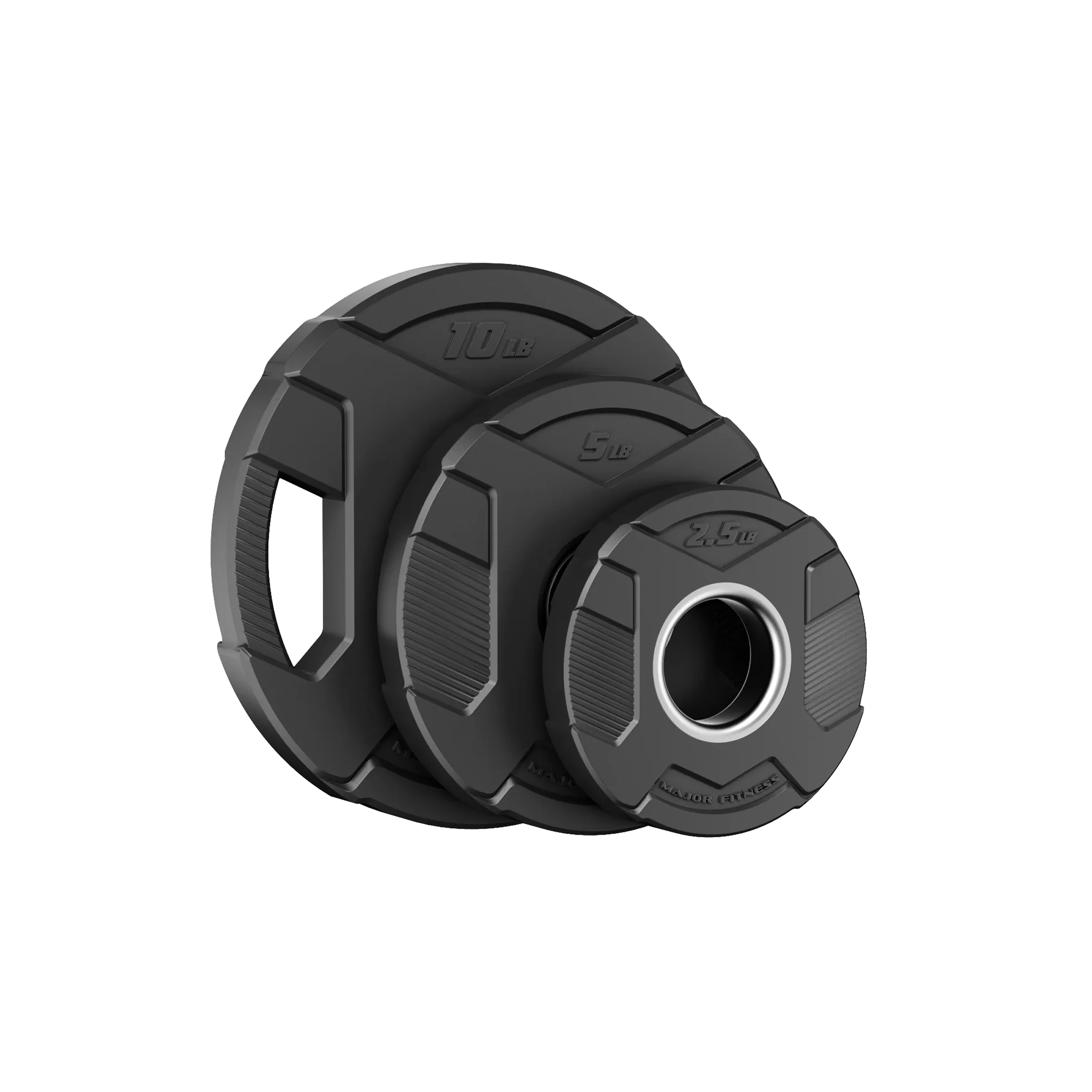 Major Fitness Rubber Coated Olympic Cast Iron Grip Plates - Image 19