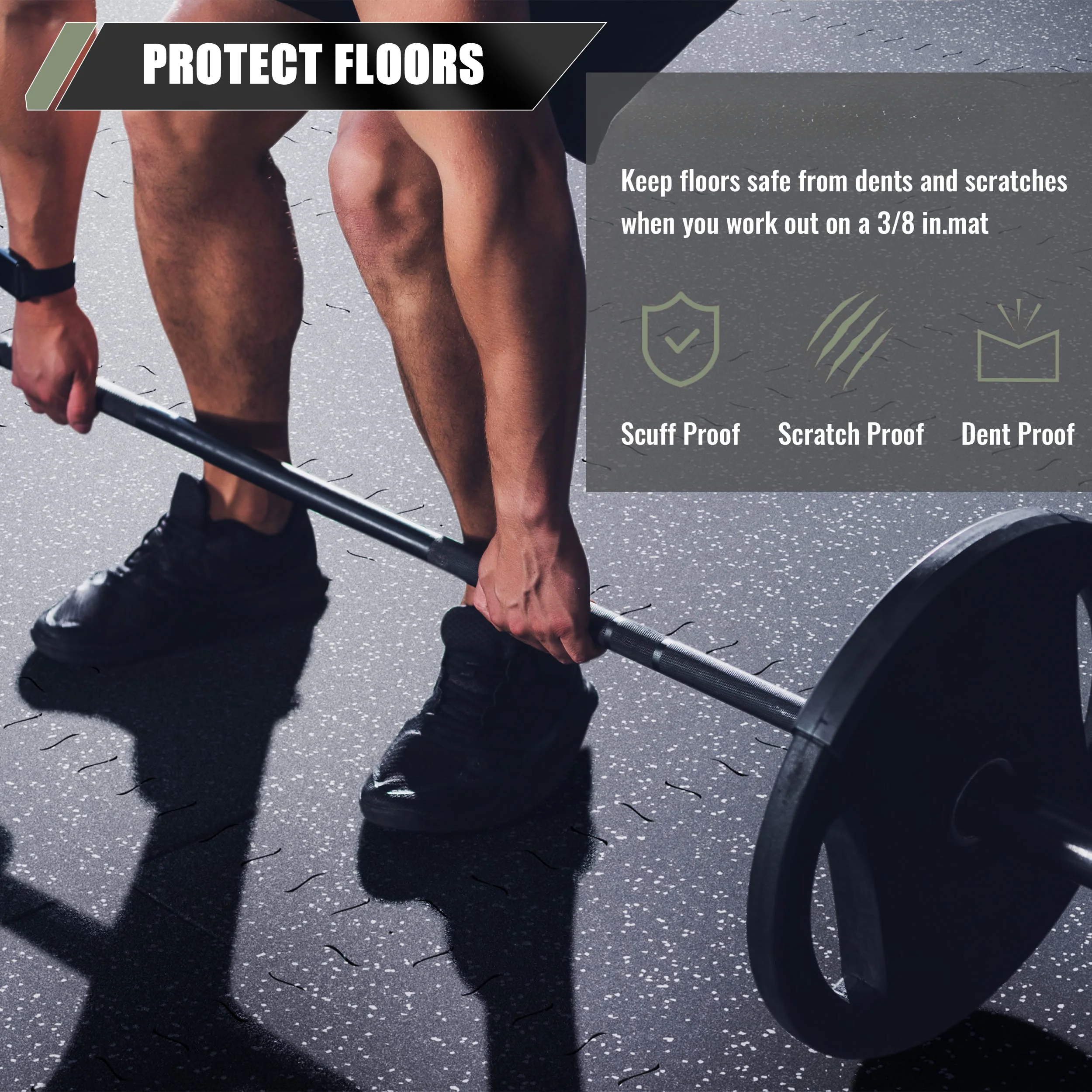 Major Fitness 16Pcs Rubber Flooring Gym Mats 0.31" Thickness - Image 9